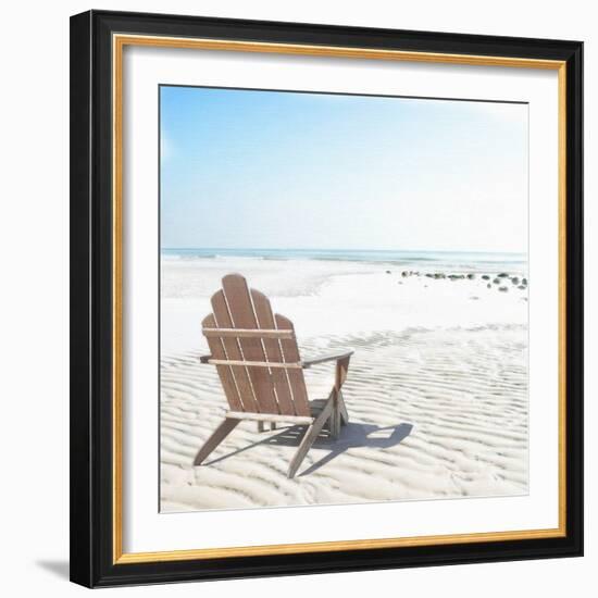 Beach Chair-Noah Bay-Framed Art Print