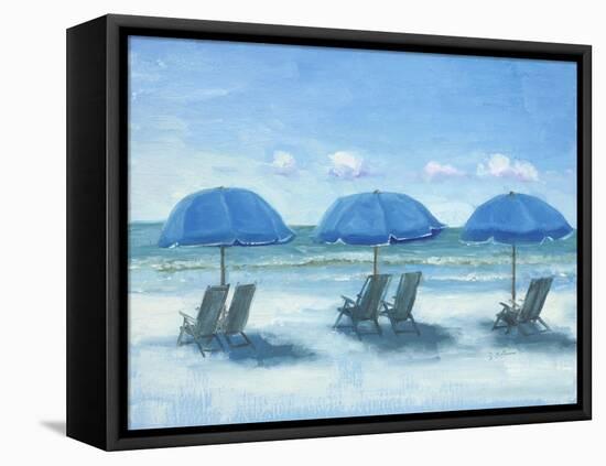 Beach Chairs 3-Jill Schultz McGannon-Framed Stretched Canvas