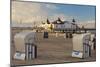 Beach Chairs and the Historic Pier in Ahlbeck on the Island of Usedom-Miles Ertman-Mounted Photographic Print