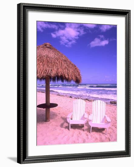 Beach Chairs, Cozumel, Mexico-Bill Bachmann-Framed Photographic Print