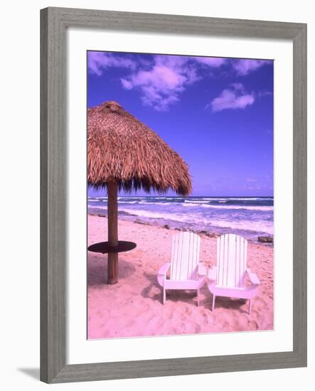 Beach Chairs, Cozumel, Mexico-Bill Bachmann-Framed Photographic Print