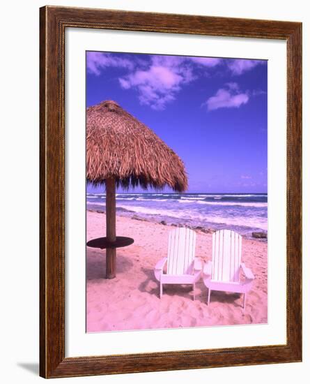 Beach Chairs, Cozumel, Mexico-Bill Bachmann-Framed Photographic Print