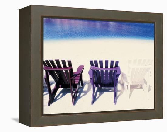 Beach Chairs, Curacao, Caribbean-Michele Westmorland-Framed Premier Image Canvas
