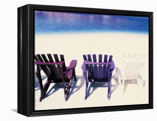 Beach Chairs, Curacao, Caribbean-Michele Westmorland-Framed Premier Image Canvas