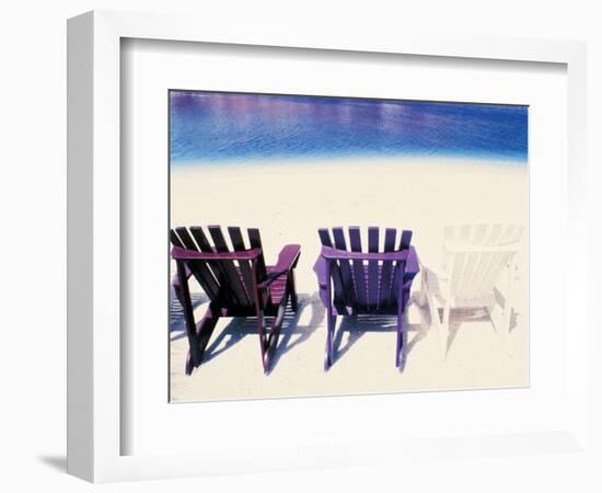 Beach Chairs, Curacao, Caribbean-Michele Westmorland-Framed Photographic Print