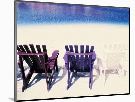 Beach Chairs, Curacao, Caribbean-Michele Westmorland-Mounted Photographic Print