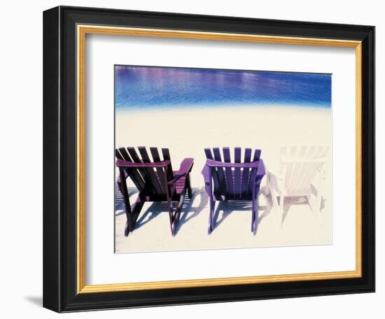 Beach Chairs, Curacao, Caribbean-Michele Westmorland-Framed Photographic Print