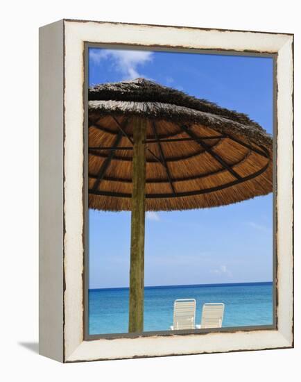 Beach Chairs on Grand Anse Beach, Grenada, Windward Islands, Caribbean-Michael DeFreitas-Framed Premier Image Canvas