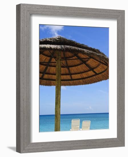 Beach Chairs on Grand Anse Beach, Grenada, Windward Islands, Caribbean-Michael DeFreitas-Framed Photographic Print