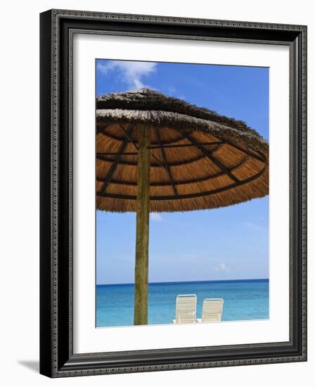 Beach Chairs on Grand Anse Beach, Grenada, Windward Islands, Caribbean-Michael DeFreitas-Framed Photographic Print