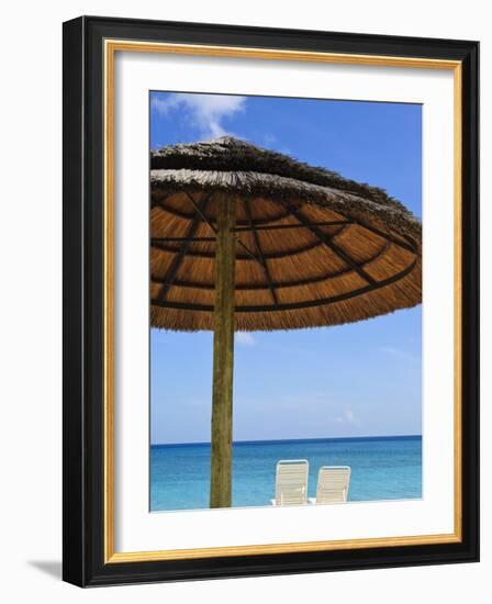 Beach Chairs on Grand Anse Beach, Grenada, Windward Islands, Caribbean-Michael DeFreitas-Framed Photographic Print