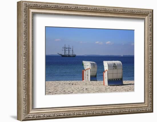 Beach Chairs on the Baltic Sea Beach in Front of Pelzerhaken-Uwe Steffens-Framed Photographic Print