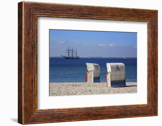 Beach Chairs on the Baltic Sea Beach in Front of Pelzerhaken-Uwe Steffens-Framed Photographic Print