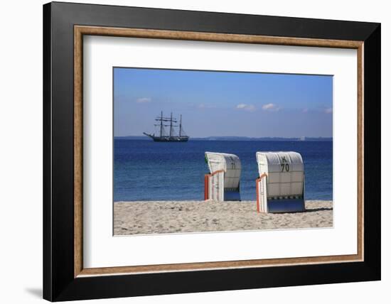 Beach Chairs on the Baltic Sea Beach in Front of Pelzerhaken-Uwe Steffens-Framed Photographic Print