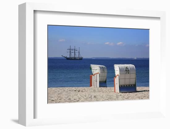 Beach Chairs on the Baltic Sea Beach in Front of Pelzerhaken-Uwe Steffens-Framed Photographic Print