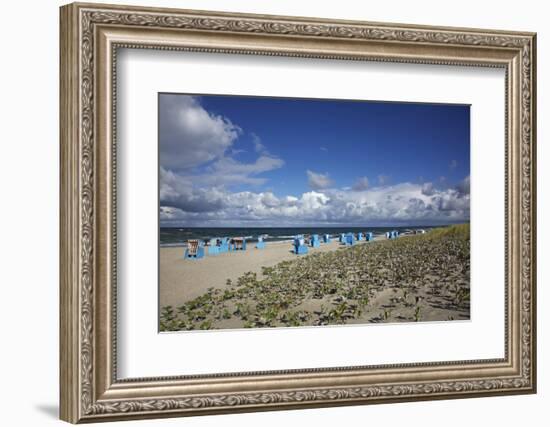 Beach Chairs on the Beach of the Baltic Sea-Uwe Steffens-Framed Photographic Print