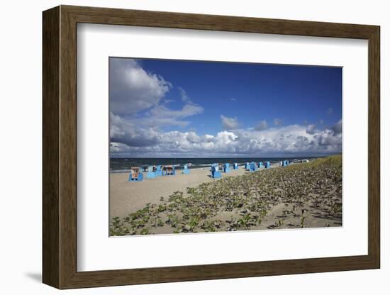 Beach Chairs on the Beach of the Baltic Sea-Uwe Steffens-Framed Photographic Print