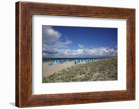 Beach Chairs on the Beach of the Baltic Sea-Uwe Steffens-Framed Photographic Print