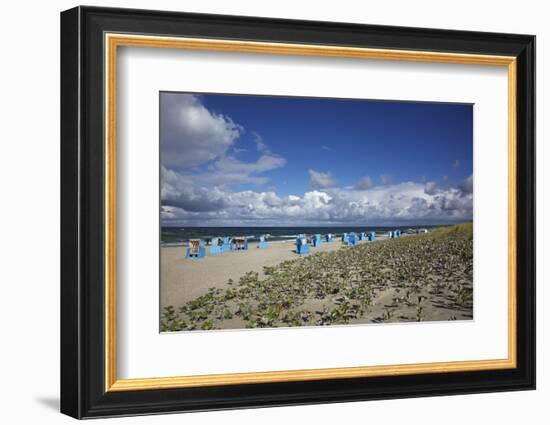 Beach Chairs on the Beach of the Baltic Sea-Uwe Steffens-Framed Photographic Print