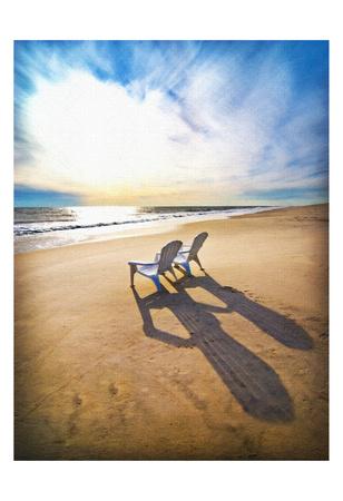 Beach Chairs Painting Art Print By Suzanne Foschino Art Com
