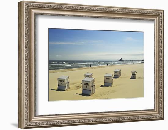 Beach Chairs, Usedom, Baltic Sea, Mecklenburg-Vorpommern, Germany, Europe-Jochen Schlenker-Framed Photographic Print