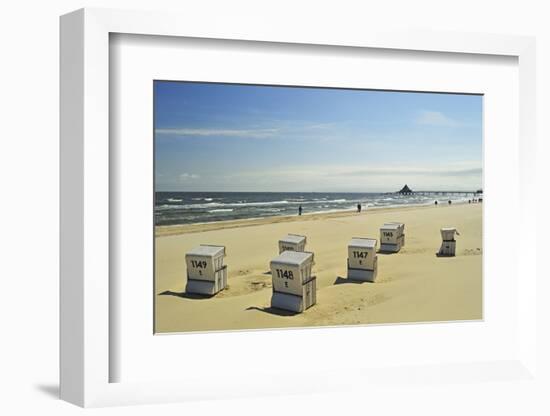Beach Chairs, Usedom, Baltic Sea, Mecklenburg-Vorpommern, Germany, Europe-Jochen Schlenker-Framed Photographic Print
