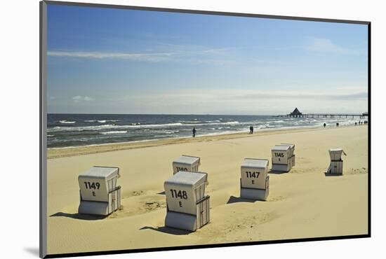 Beach Chairs, Usedom, Baltic Sea, Mecklenburg-Vorpommern, Germany, Europe-Jochen Schlenker-Mounted Photographic Print