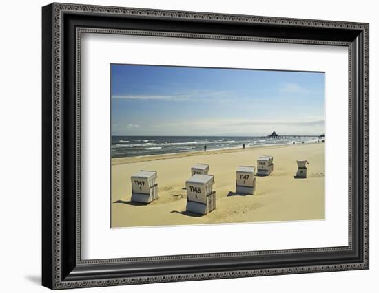 Beach Chairs, Usedom, Baltic Sea, Mecklenburg-Vorpommern, Germany, Europe-Jochen Schlenker-Framed Photographic Print
