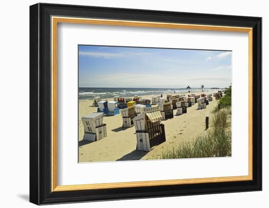 Beach Chairs, Usedom, Mecklenburg-Vorpommern, Germany, Baltic Sea, Europe-Jochen Schlenker-Framed Photographic Print