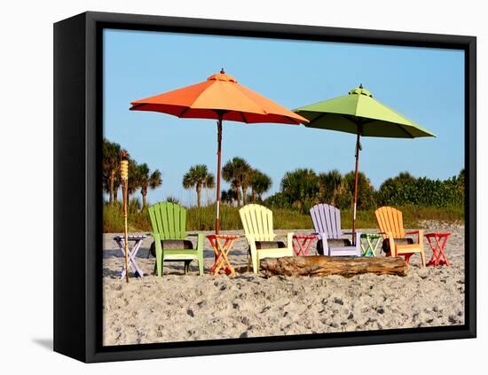 Beach Chairs-Kathy Mansfield-Framed Premier Image Canvas