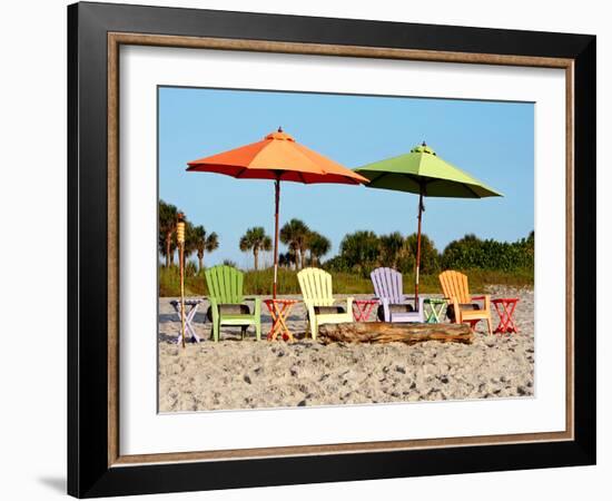 Beach Chairs-Kathy Mansfield-Framed Photographic Print