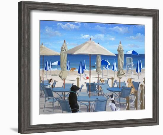 Beach Club Tails II-Carol Saxe-Framed Art Print