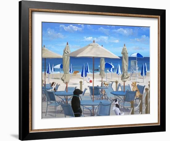 Beach Club Tails II-Carol Saxe-Framed Art Print