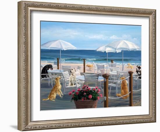 Beach Club Tails-Carol Saxe-Framed Art Print