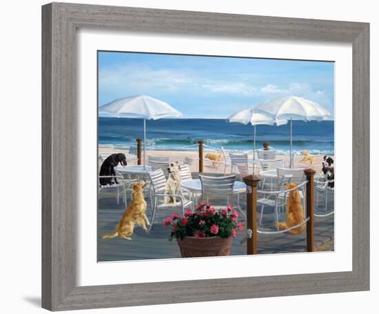 Beach Club Tails-Carol Saxe-Framed Art Print
