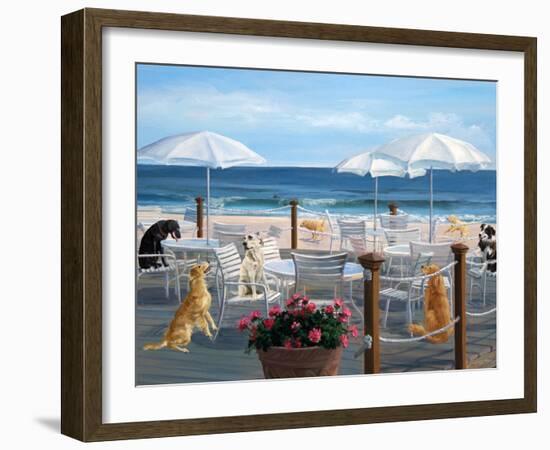 Beach Club Tails-Carol Saxe-Framed Art Print