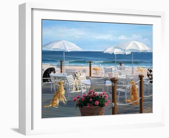 Beach Club Tails-Carol Saxe-Framed Art Print