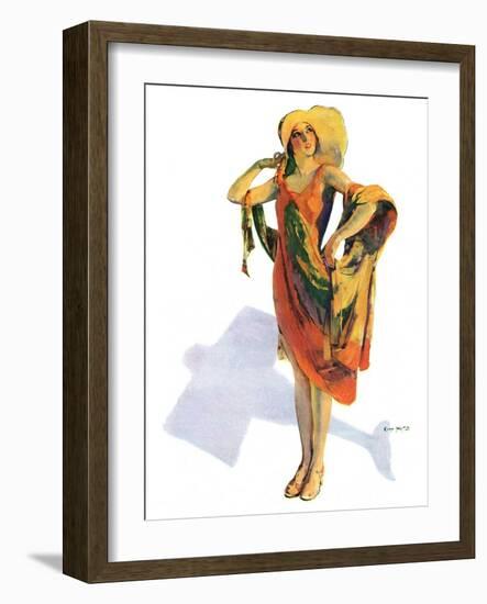 "Beach Costume,"August 9, 1930-Guy Hoff-Framed Giclee Print