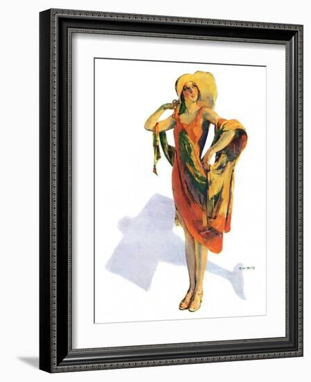 "Beach Costume,"August 9, 1930-Guy Hoff-Framed Giclee Print