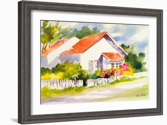 Beach Cottage II-Jane Slivka-Framed Art Print