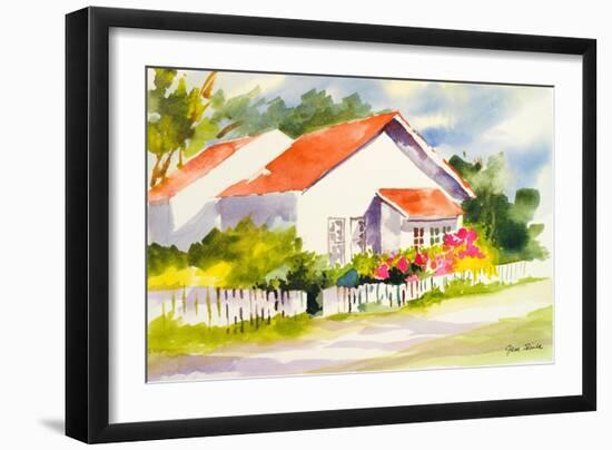 Beach Cottage II-Jane Slivka-Framed Art Print