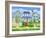 Beach Cottages-Geraldine Aikman-Framed Giclee Print