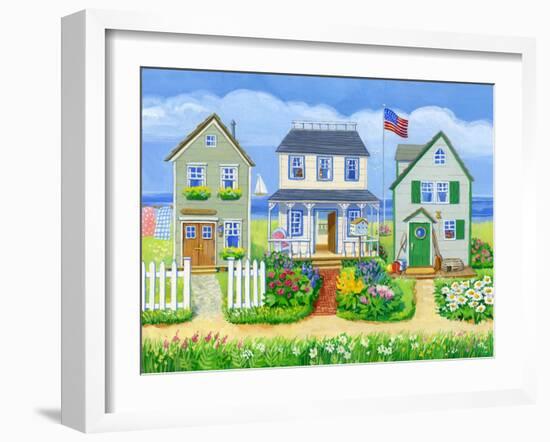 Beach Cottages-Geraldine Aikman-Framed Giclee Print