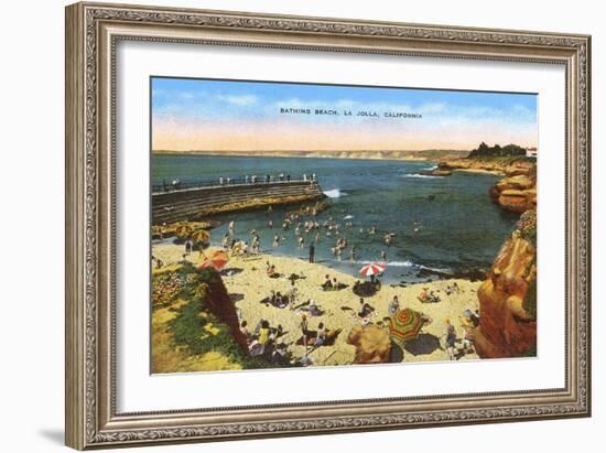 Beach, Cove, La Jolla, California-null-Framed Premium Giclee Print