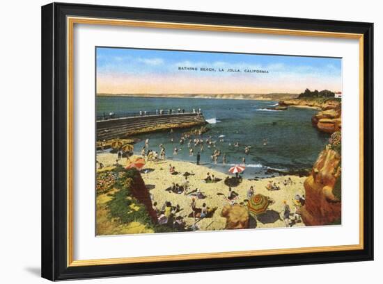 Beach, Cove, La Jolla, California-null-Framed Premium Giclee Print