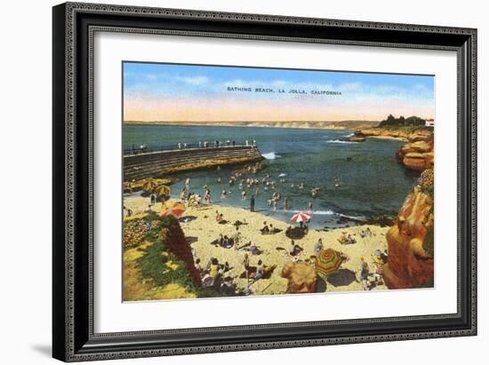 Beach, Cove, La Jolla, California-null-Framed Art Print