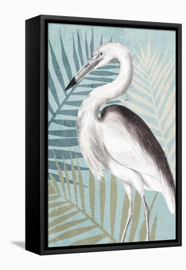 Beach Crane 2-Kimberly Allen-Framed Stretched Canvas