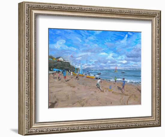 Beach Cricket, Abersoch, 2013-Andrew Macara-Framed Giclee Print