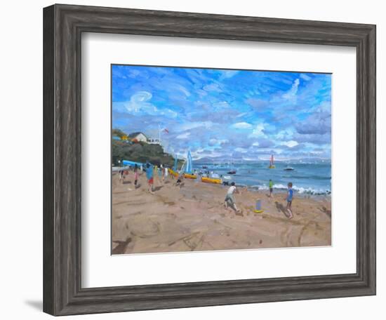 Beach Cricket, Abersoch, 2013-Andrew Macara-Framed Giclee Print