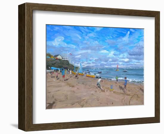 Beach Cricket, Abersoch, 2013-Andrew Macara-Framed Giclee Print